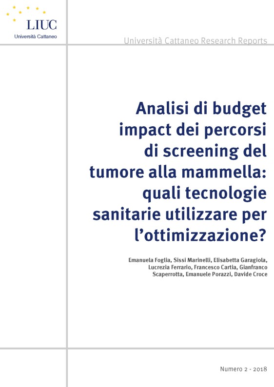 cover Università Cattaneo Research reports  n.2